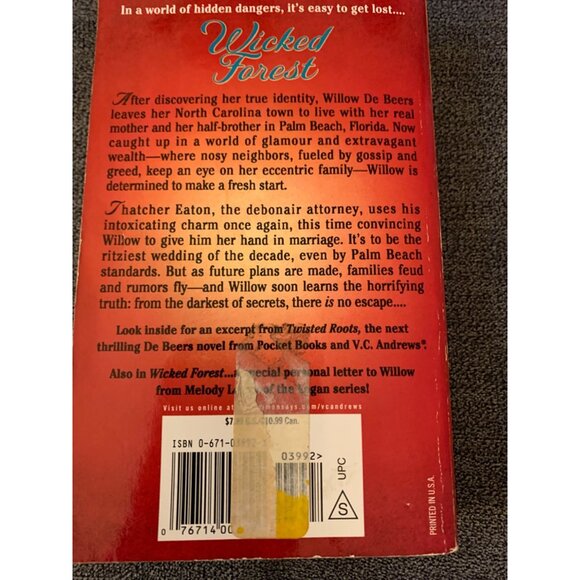 V.C. Andrews "Wicked Forest" Paperback Novel - Picture 2 of 6